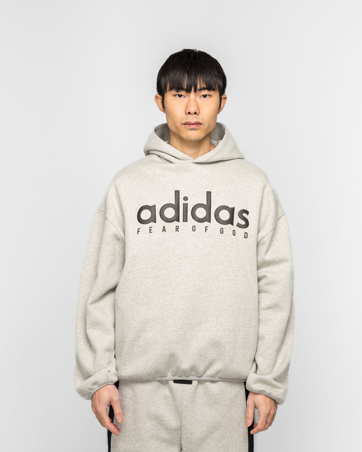 adidas - Athletics Heather Fleece Hoodie - Medium Grey Heather - UP THERE