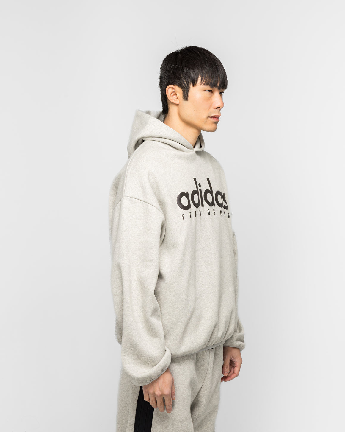 adidas - Athletics Heather Fleece Hoodie - Medium Grey Heather - UP THERE