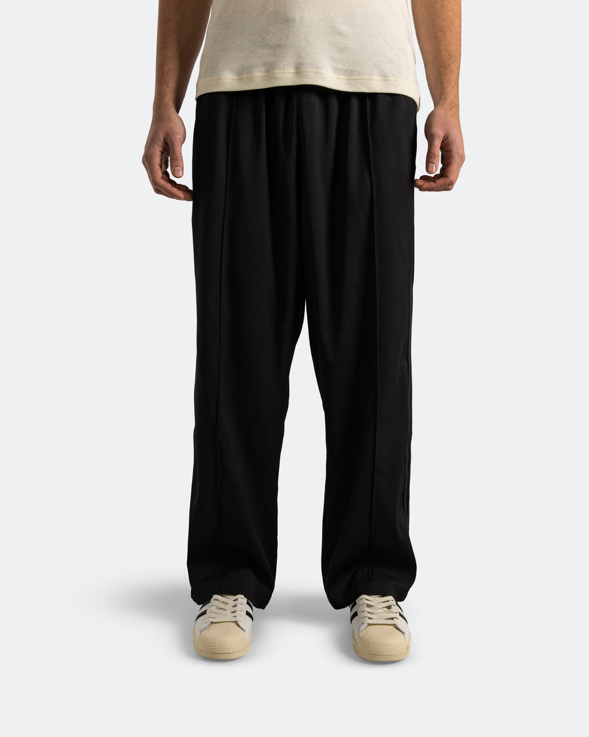 adidas - Baggy Track Pant - Black/Black - UP THERE