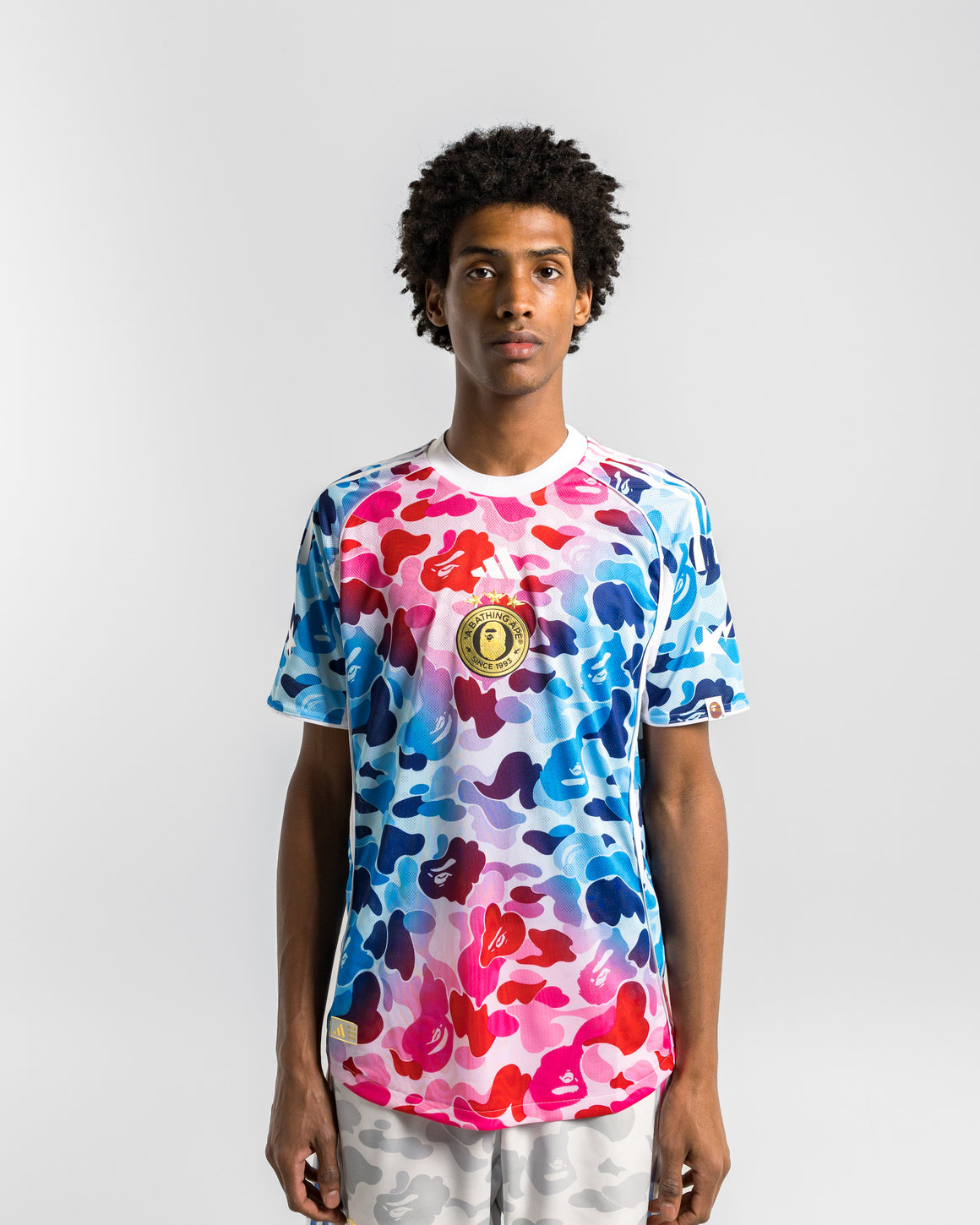 adidas×A BATHING BAPE Shock Blue Jersey adidas A BATHING BAPE Shock Blue Jersey