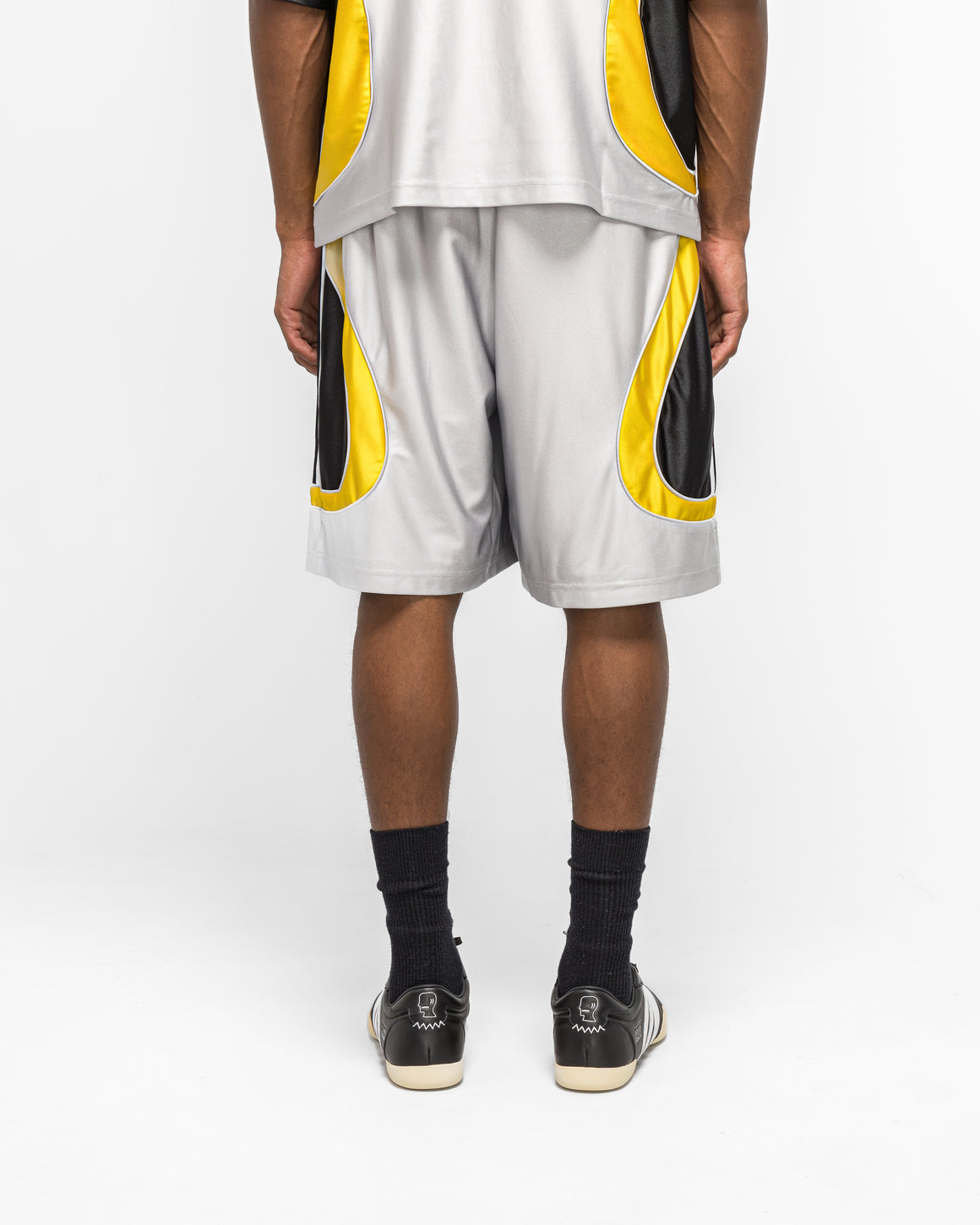 adidas - Football Short x Braindead - Silver Metallic - UP THERE