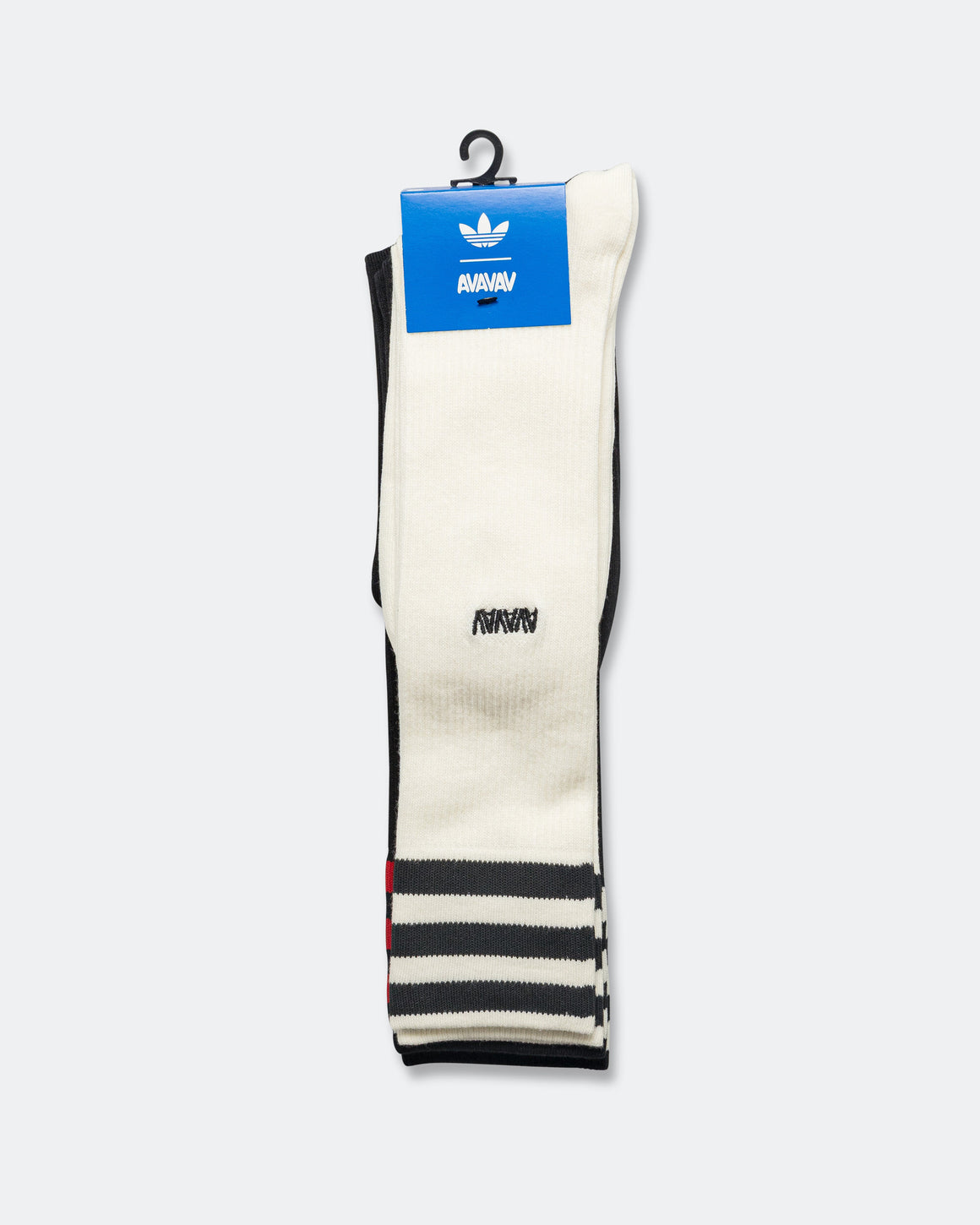 adidas - Kneesock 3pk x AVAVAV - Cream White/Black-Red - UP THERE