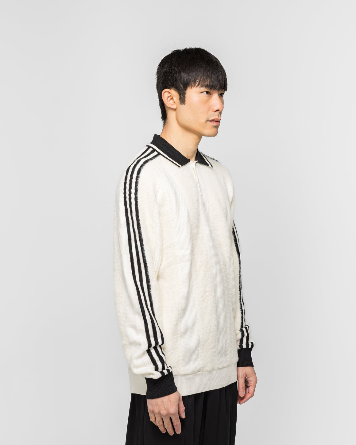 adidas - Knitted Jersey Polo - Cream White - UP THERE