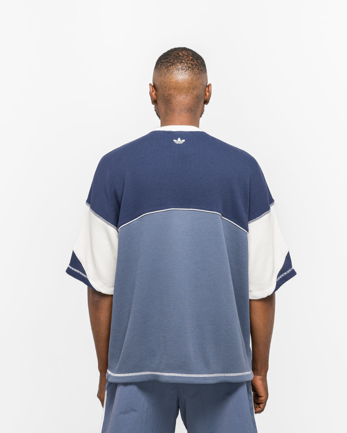 adidas - LA Cienega SS Sports Tee - Off White/Night Indigo-Preloved Ink - UP THERE