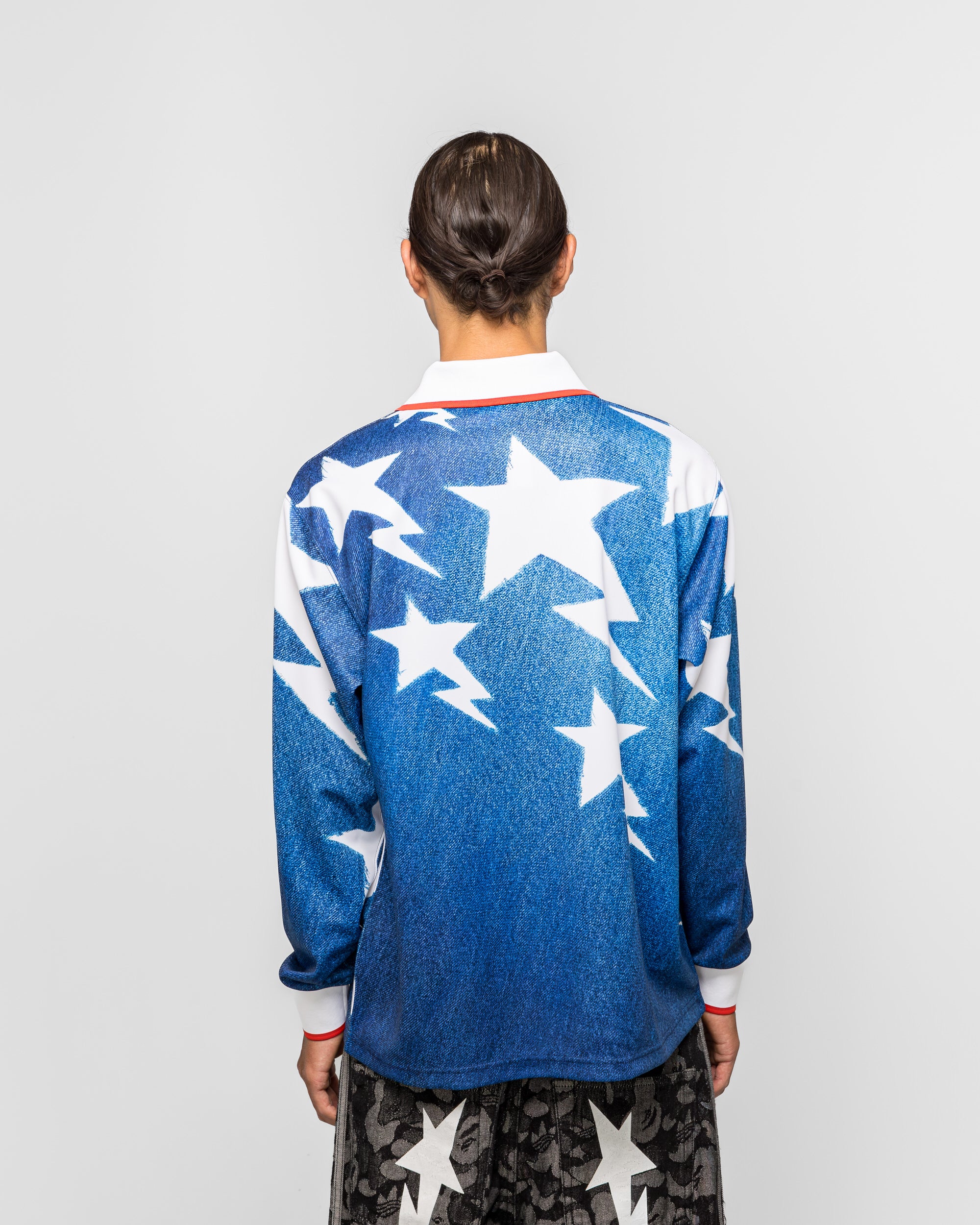 adidas - LSL Star Jersey x BAPE - Medium Blue Denim | UP THERE