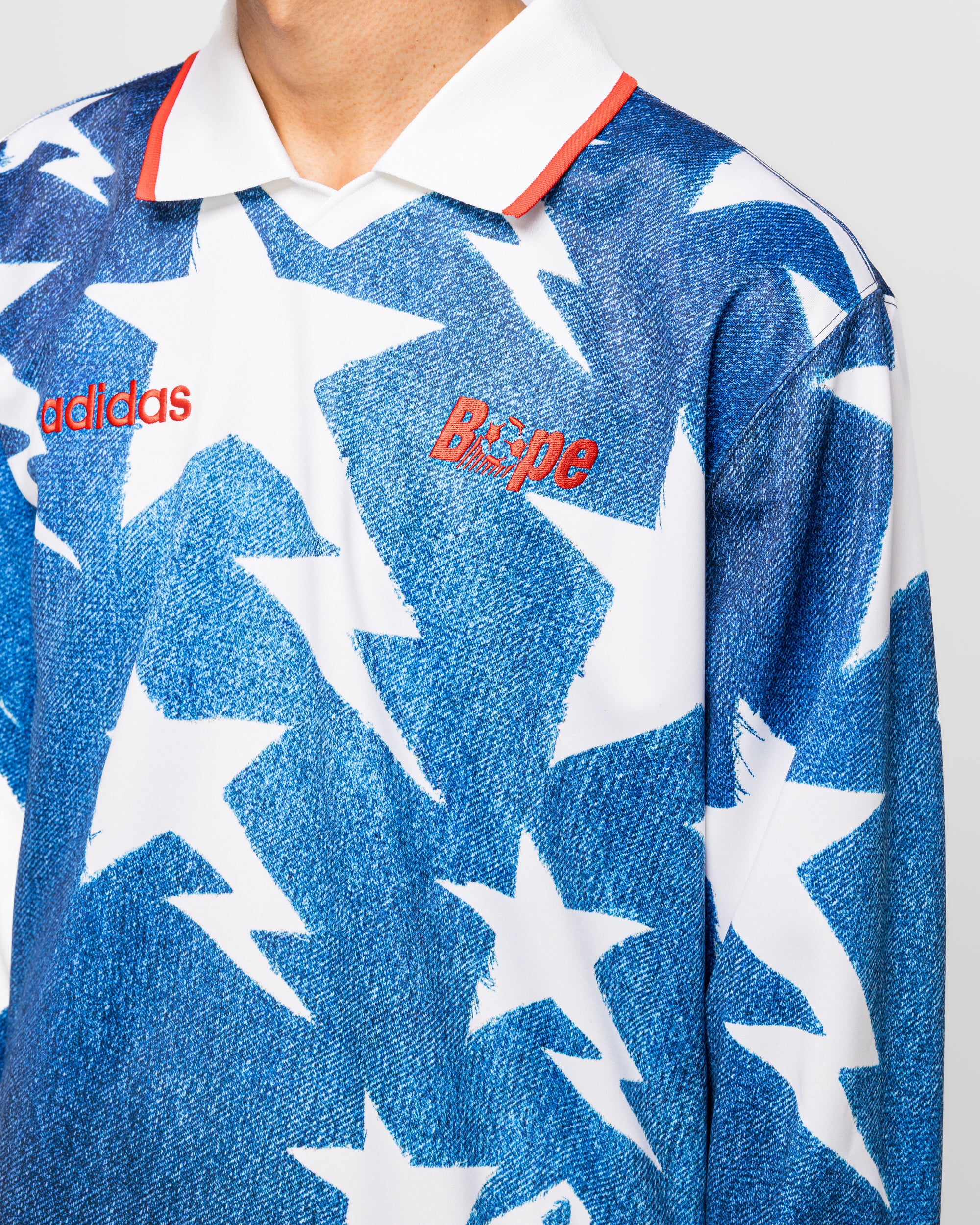 adidas - LSL Star Jersey x BAPE - Medium Blue Denim | UP THERE