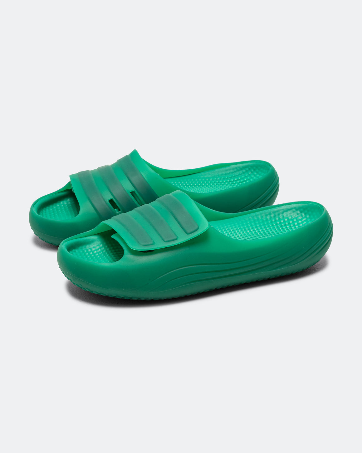 adidas - Adislide - Core Black/Bold Green - UP THERE