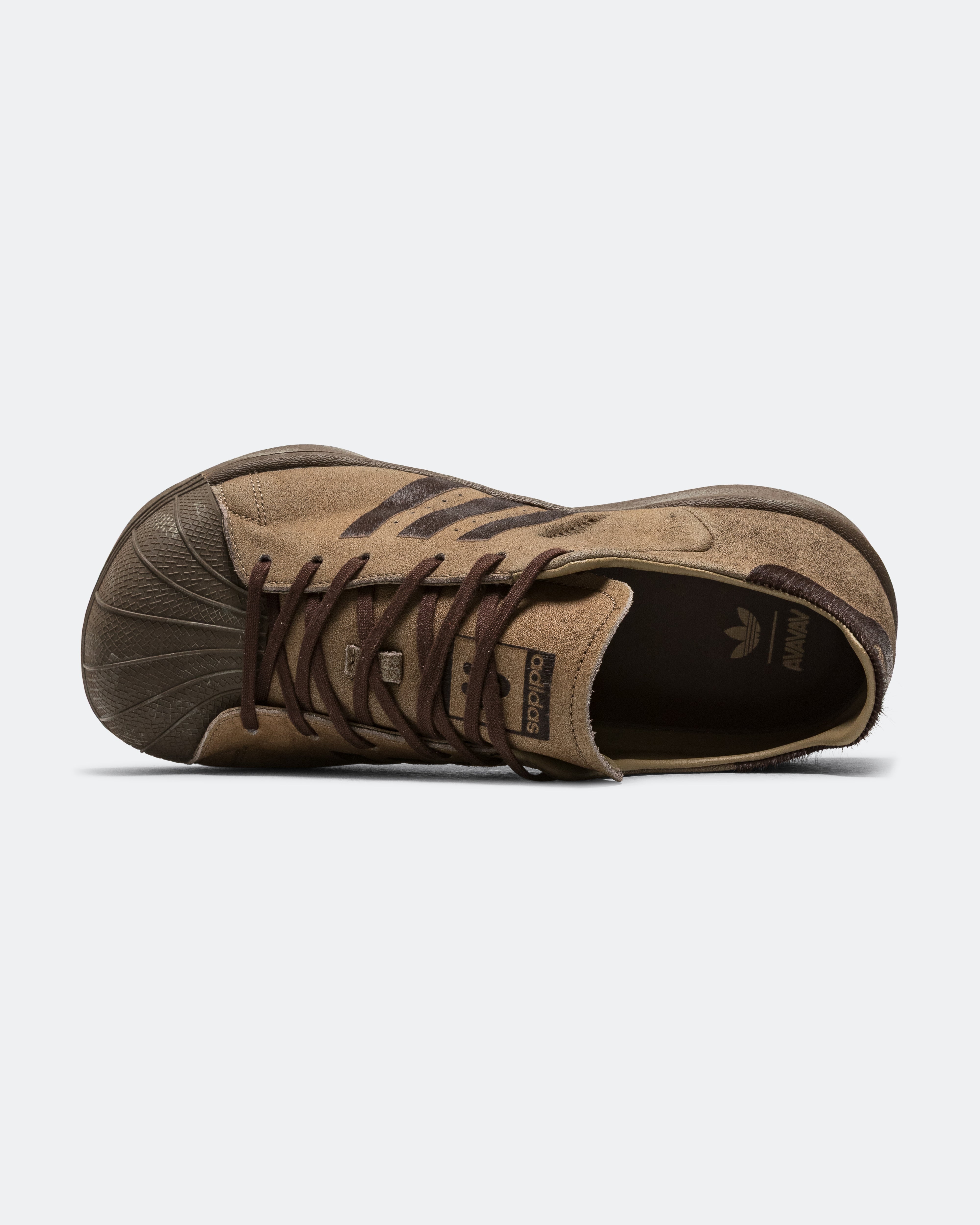 adidas - Womens Decon Superstar x AVAVAV - Dark Brown/Elmwood | UP