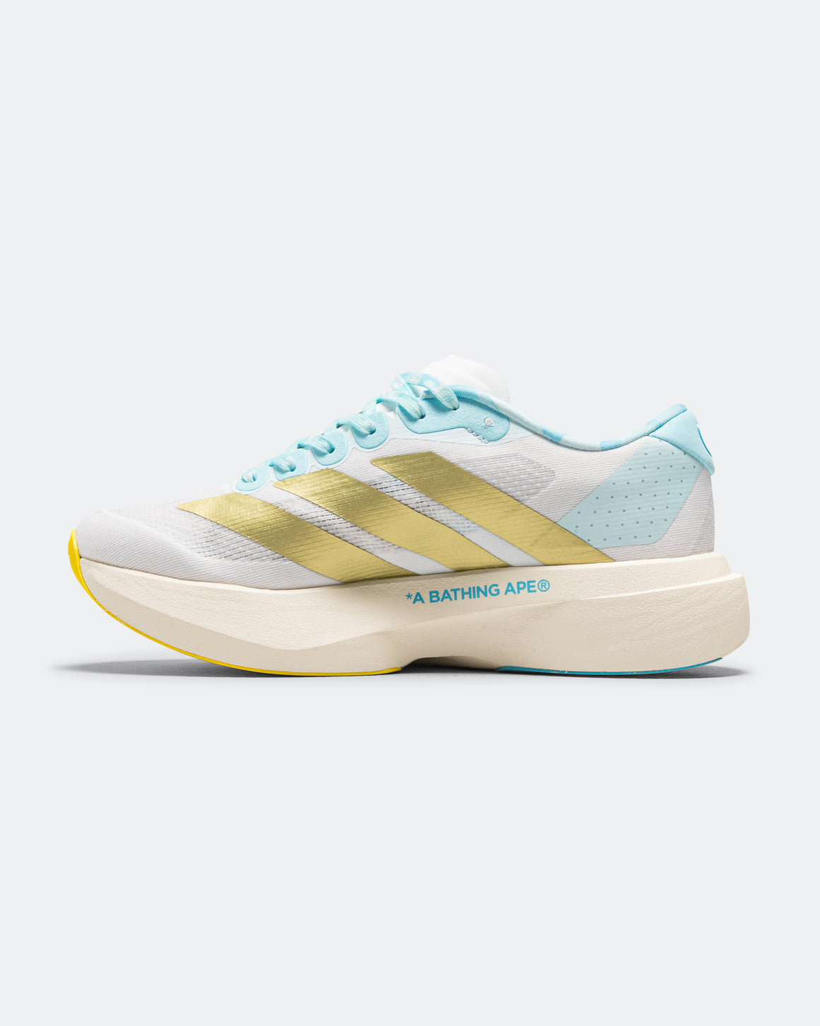 adidas - Adizero Evo SL x BAPE - Footwear White/Gold Metallic-Off White - UP THERE