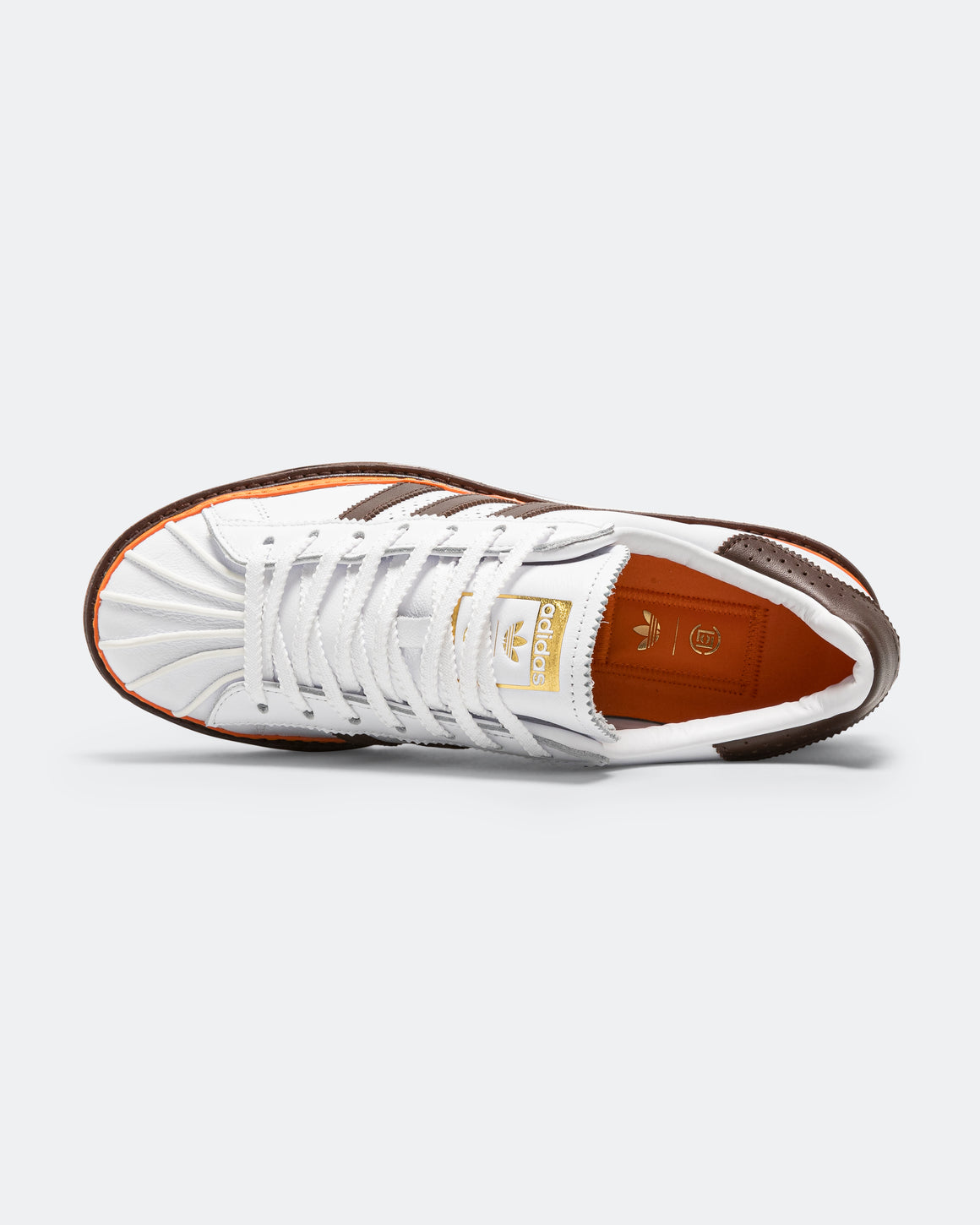adidas - Superstar x CLOT by Edison Chen - Footwear White/Coffee-Unity Orange - UP THERE