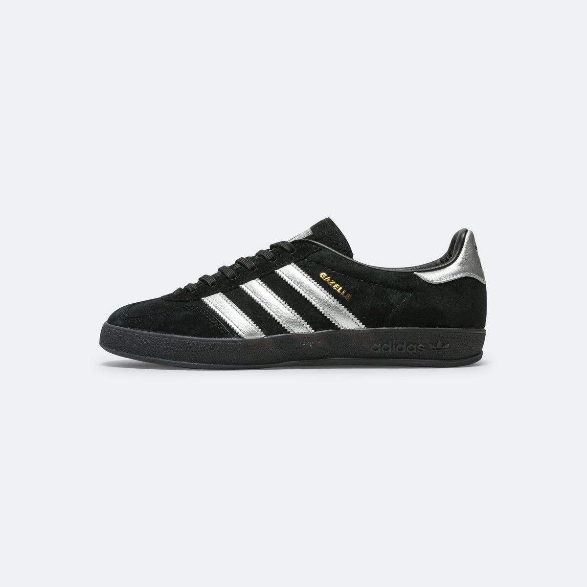 adidas Gazelle Indoor - Core Black/Metallic Silver-Green Two | UP THERE