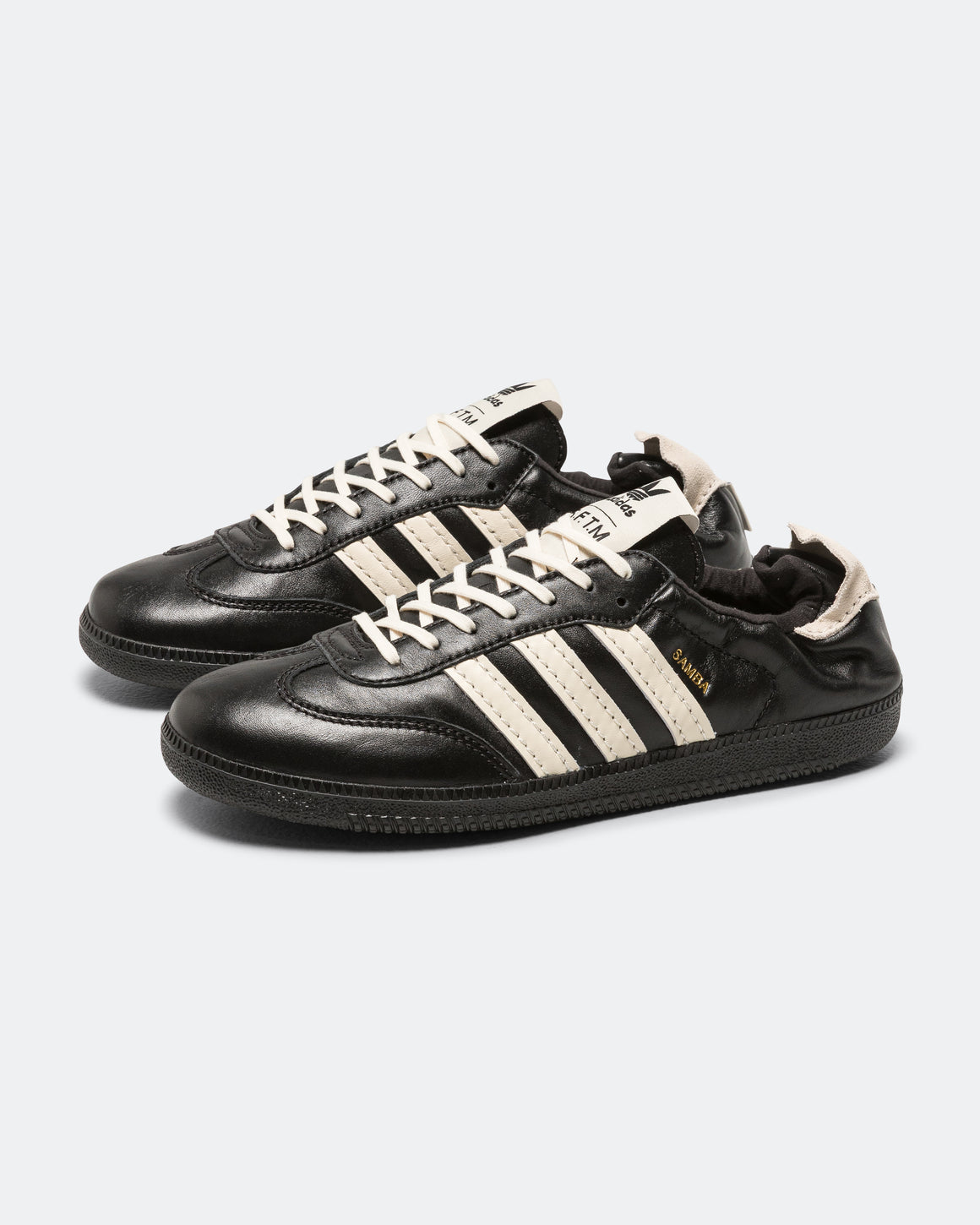 adidas - Samba OG x SFTM - Core Black/Crew White-Gold Metallic - UP THERE