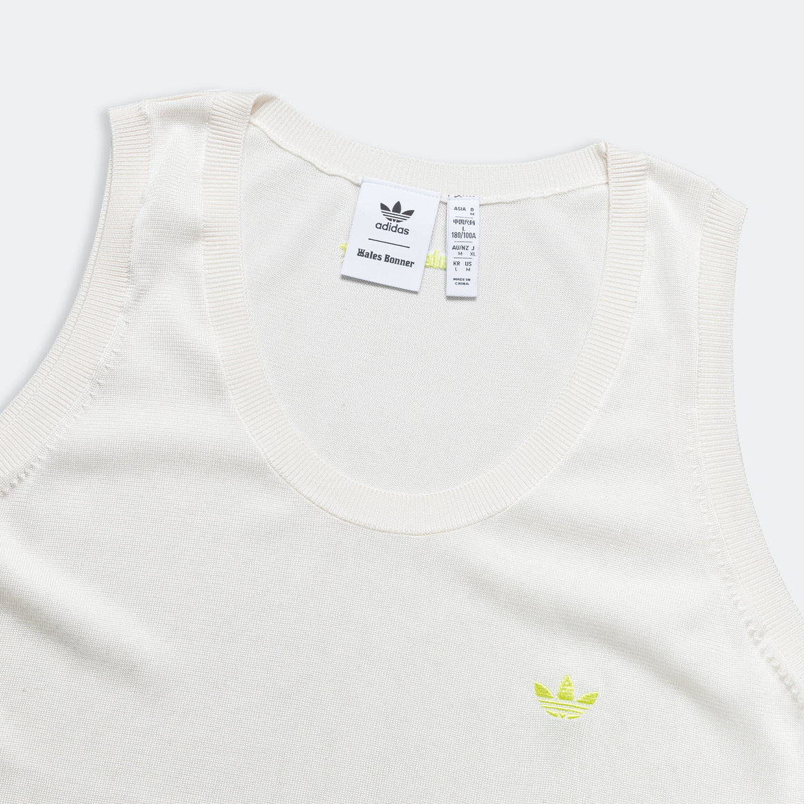 adidas - Knit Vest x Wales Bonner - Core White/Frozen Yellow - UP THERE