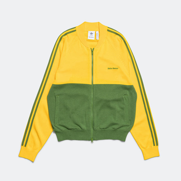 adidas Knit Track Top x Wales Bonner - Bold Gold/Crew Green | UP THERE