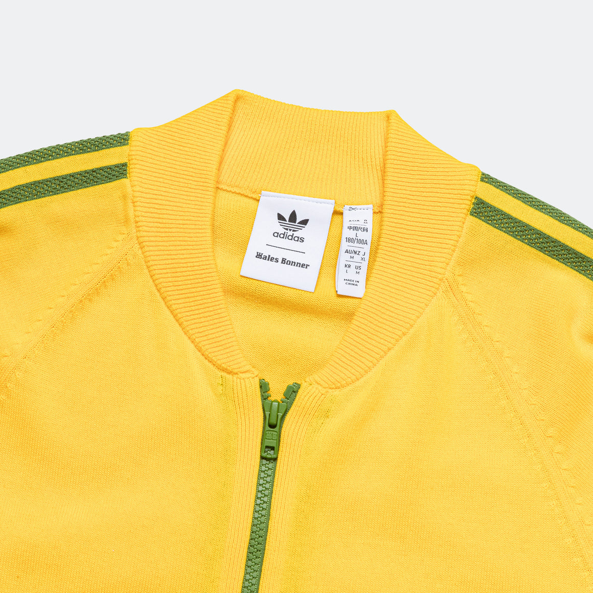 adidas - Knit Track Top x Wales Bonner - Bold Gold/Crew Green - UP THERE