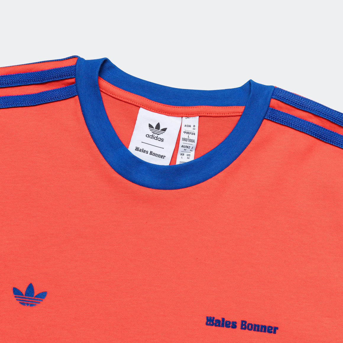 adidas - S/S Tee x Wales Bonner - Bold Orange/Royal Blue - UP THERE