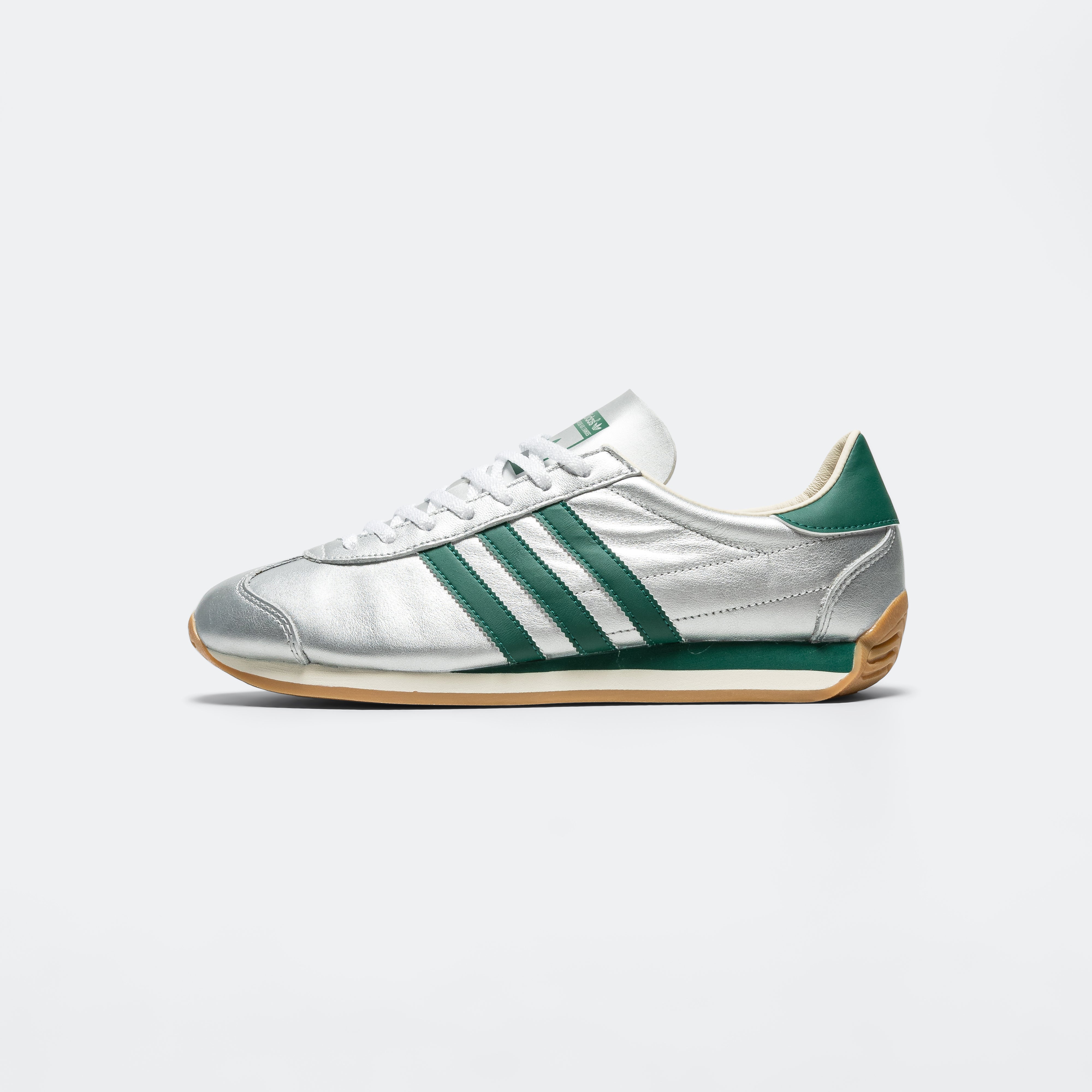 adidas Womens Country OG - Silver Metallic/Collegiate Green | UP THERE