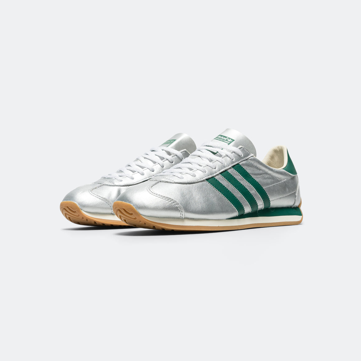 adidas - Womens Country OG - Silver Metallic/Collegiate Green - UP THERE