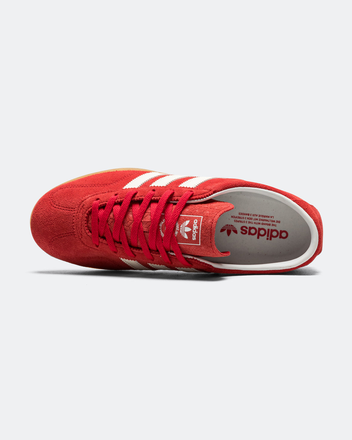 adidas - Womens Gazelle Lo Pro - Better Scarlet/Footwear White-Gum - UP THERE
