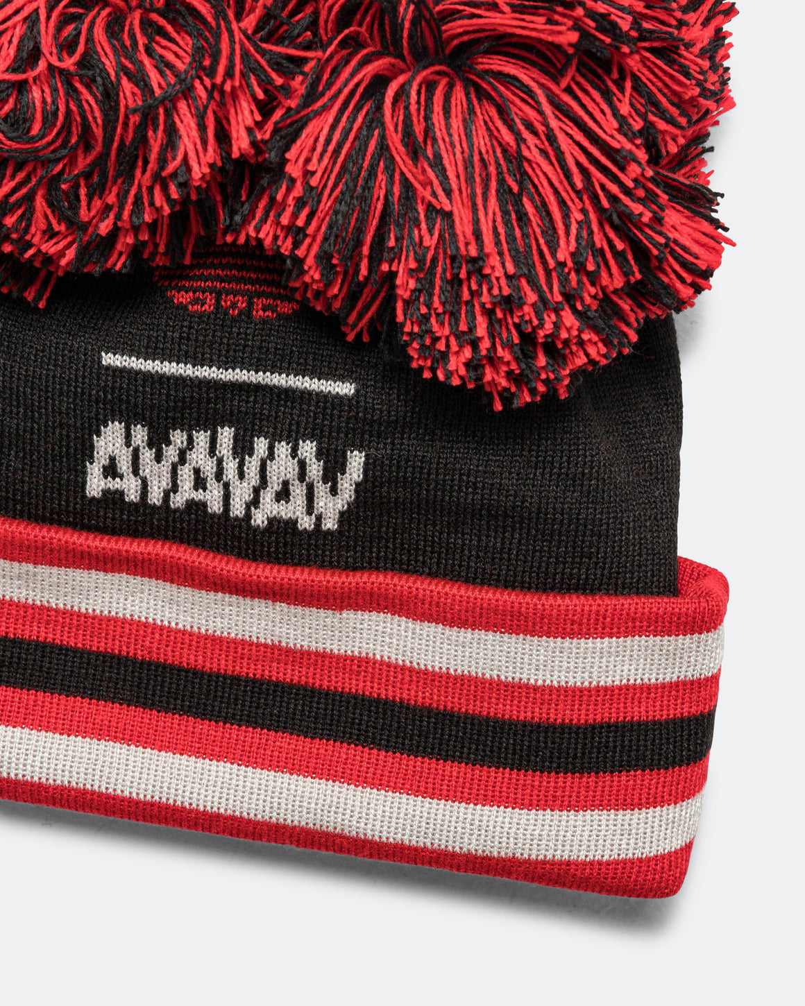 adidas - Pom Pom Beanie x AVAVAV - Black/Better Scarlet - UP THERE