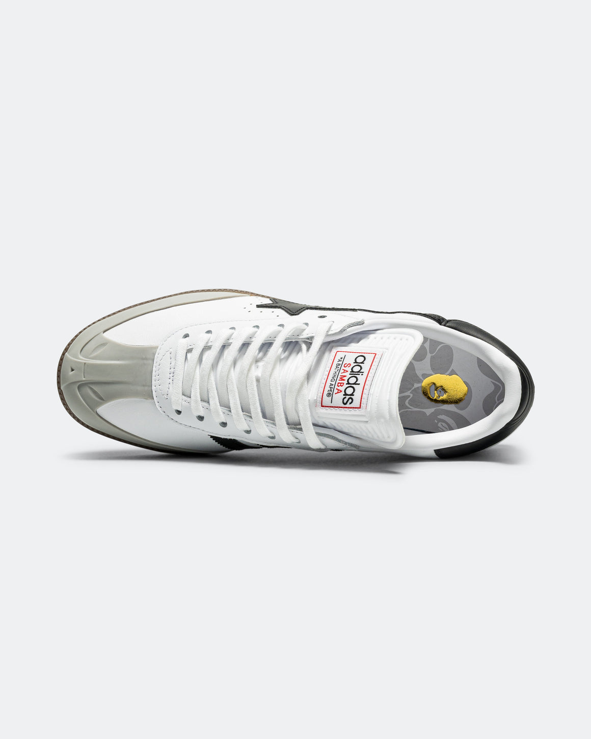 adidas - Samba x BAPE - Footwear White/Core Black-Gum - UP THERE