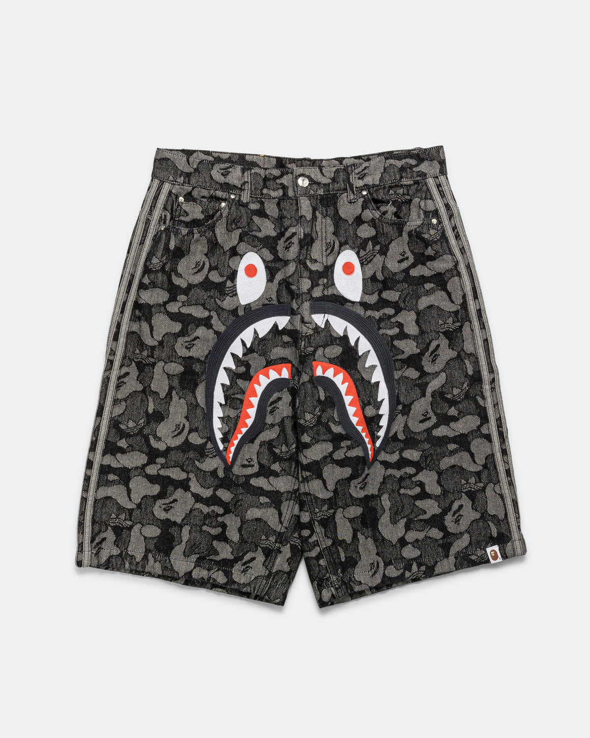 adidas - Shark Denim Jorts x BAPE - Black - UP THERE