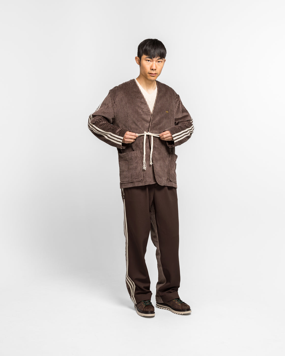 adidas - Sports Jacket x CLOT by Edison Chen - Dark Brown - UP THERE