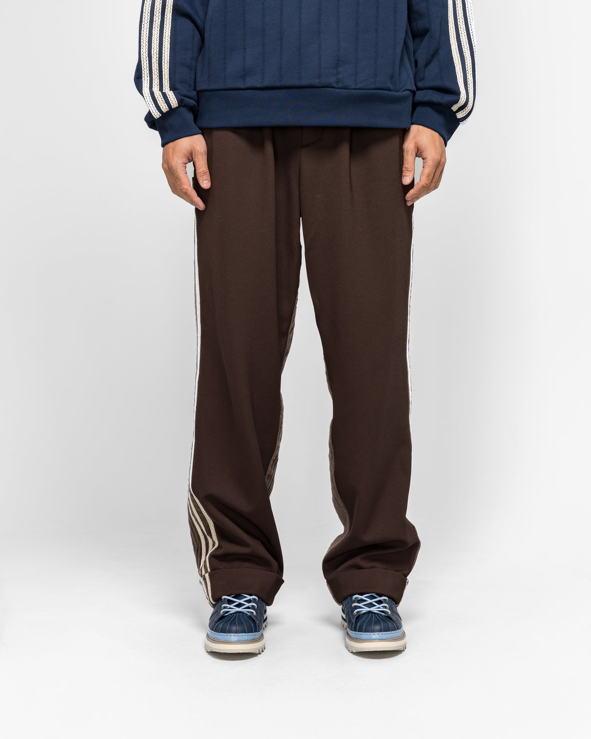 adidas - Sports Slacks x CLOT by Edison Chen - Dark Brown - UP THERE