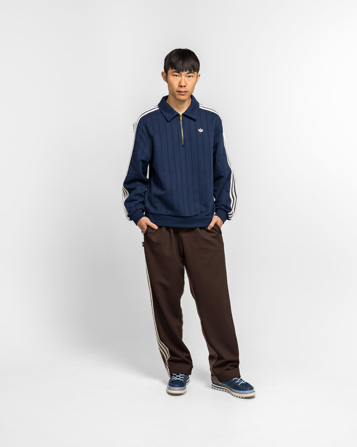 adidas - Sports Slacks x CLOT by Edison Chen - Dark Brown - UP THERE