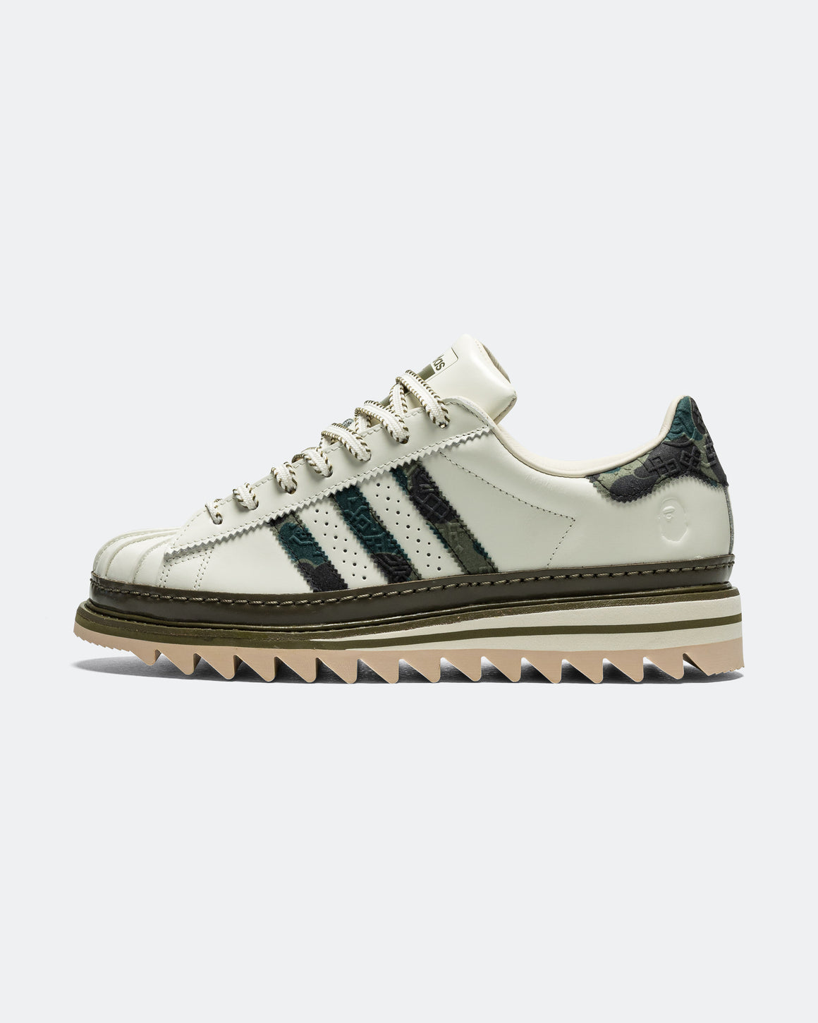 adidas - Superstar x BAPE by CLOT - Off White/Brance-Olive Cargo - UP THERE