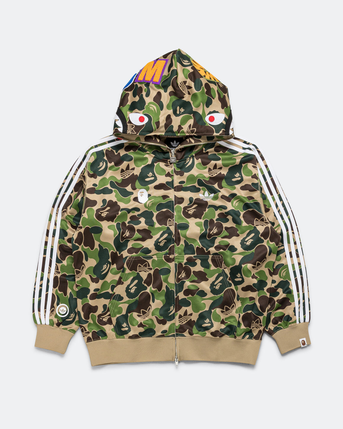 adidas - Track Shark Hoodie x BAPE - Cream Green - UP THERE