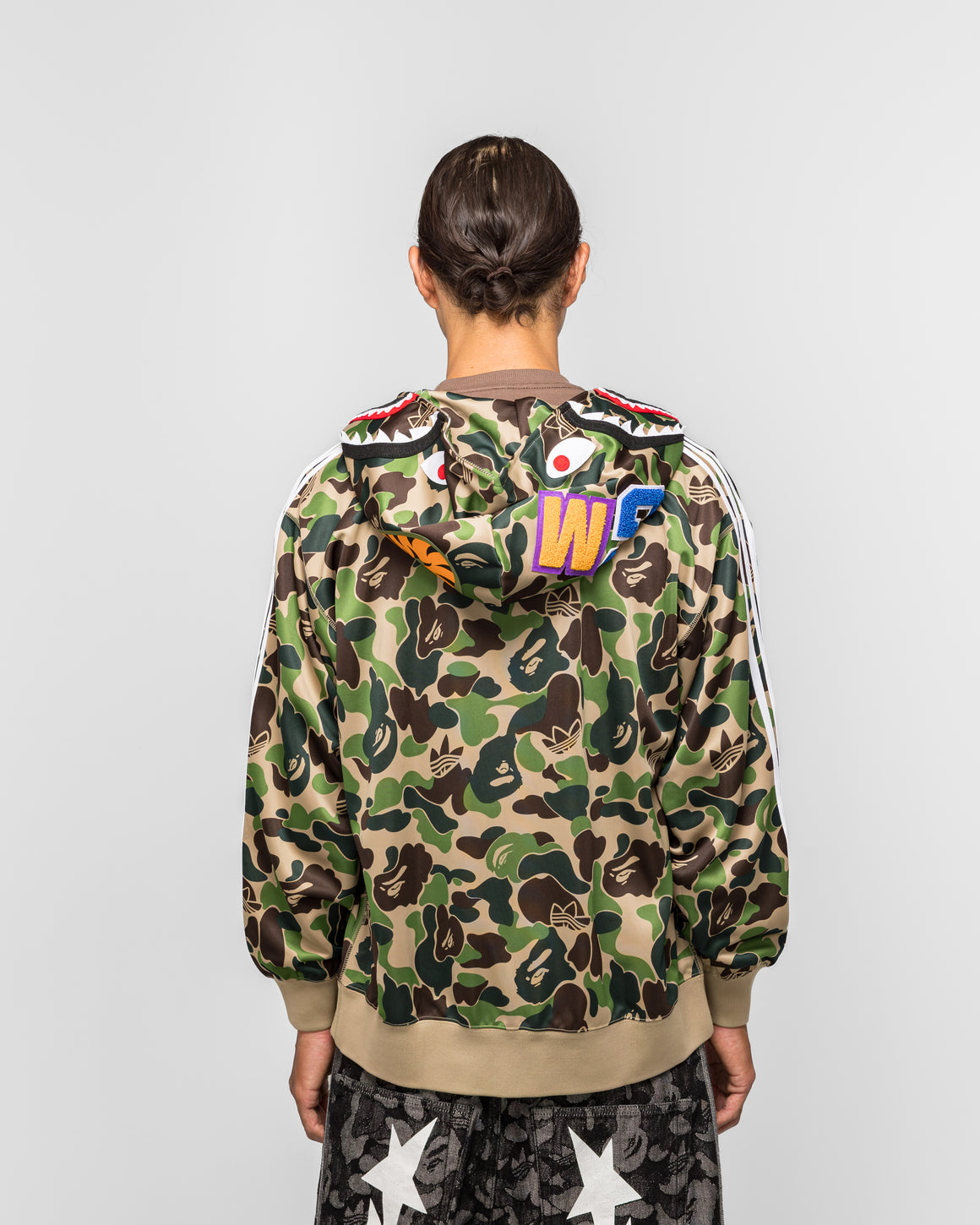 adidas - Track Shark Hoodie x BAPE - Cream Green - UP THERE