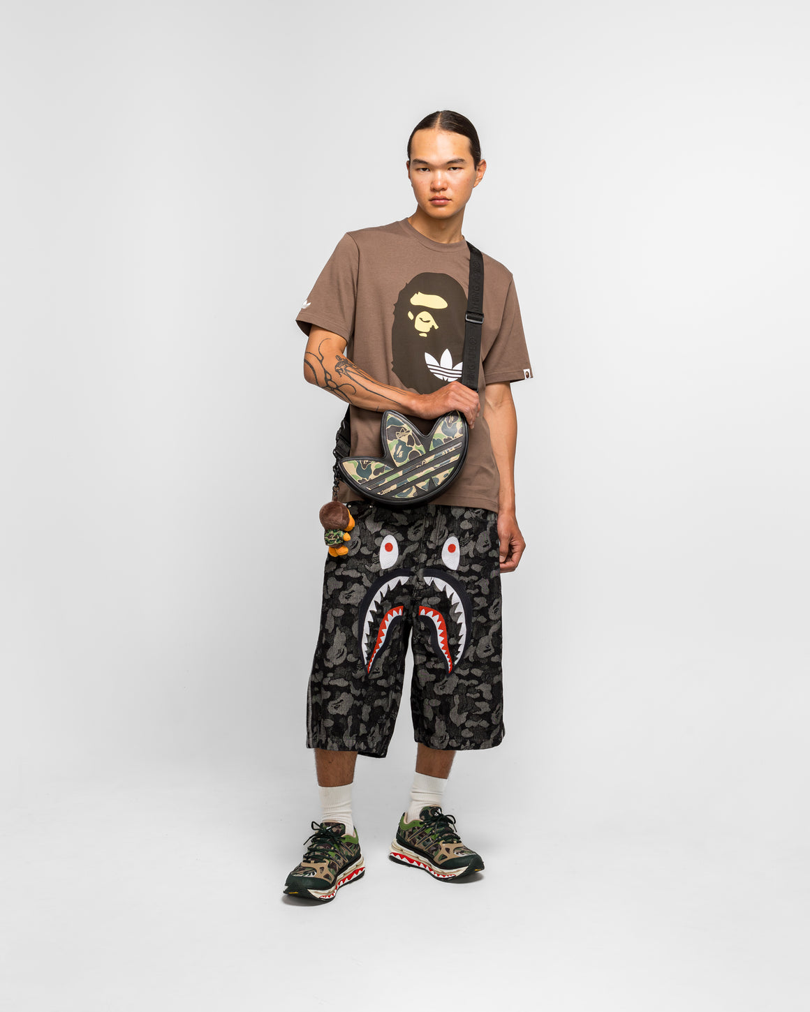 adidas - Trefoil Shoulder Bag x BAPE - Black - UP THERE