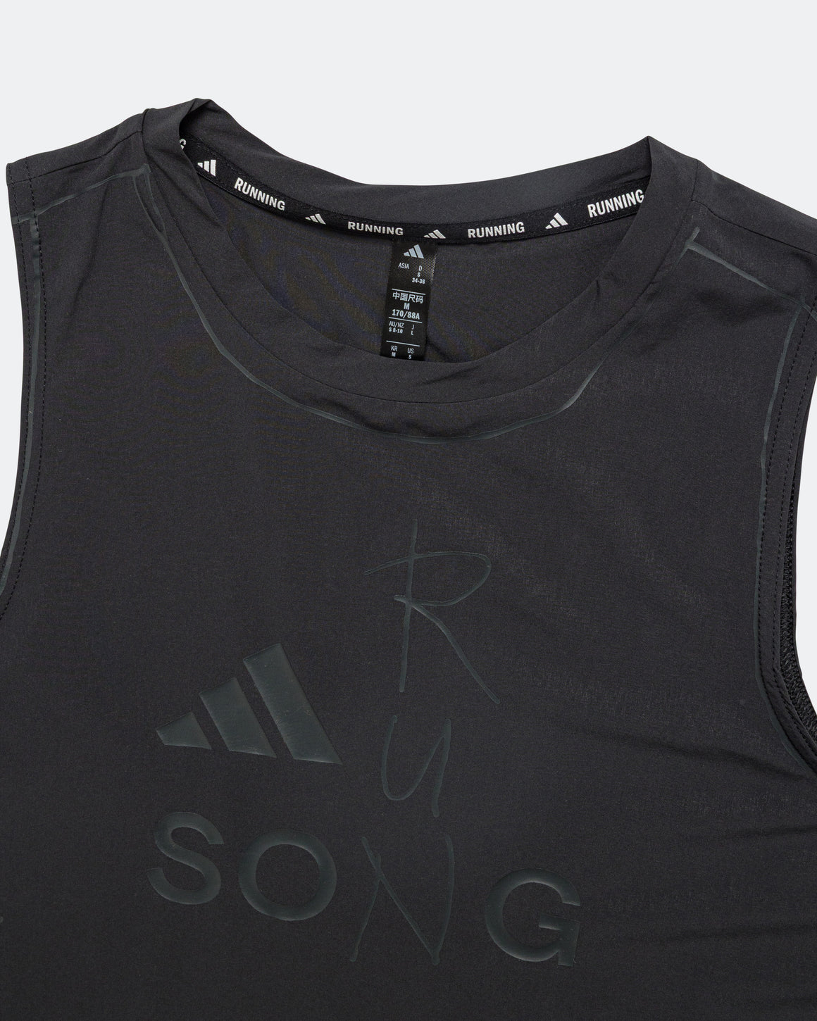adidas - Womens  Running Tank x SFTM - Black - UP THERE