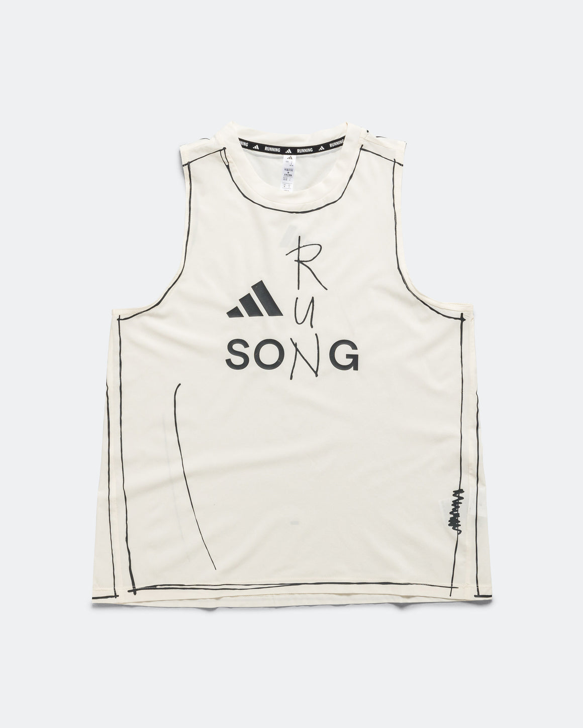 adidas - Womens  Running Tank x SFTM - Chalk White - UP THERE