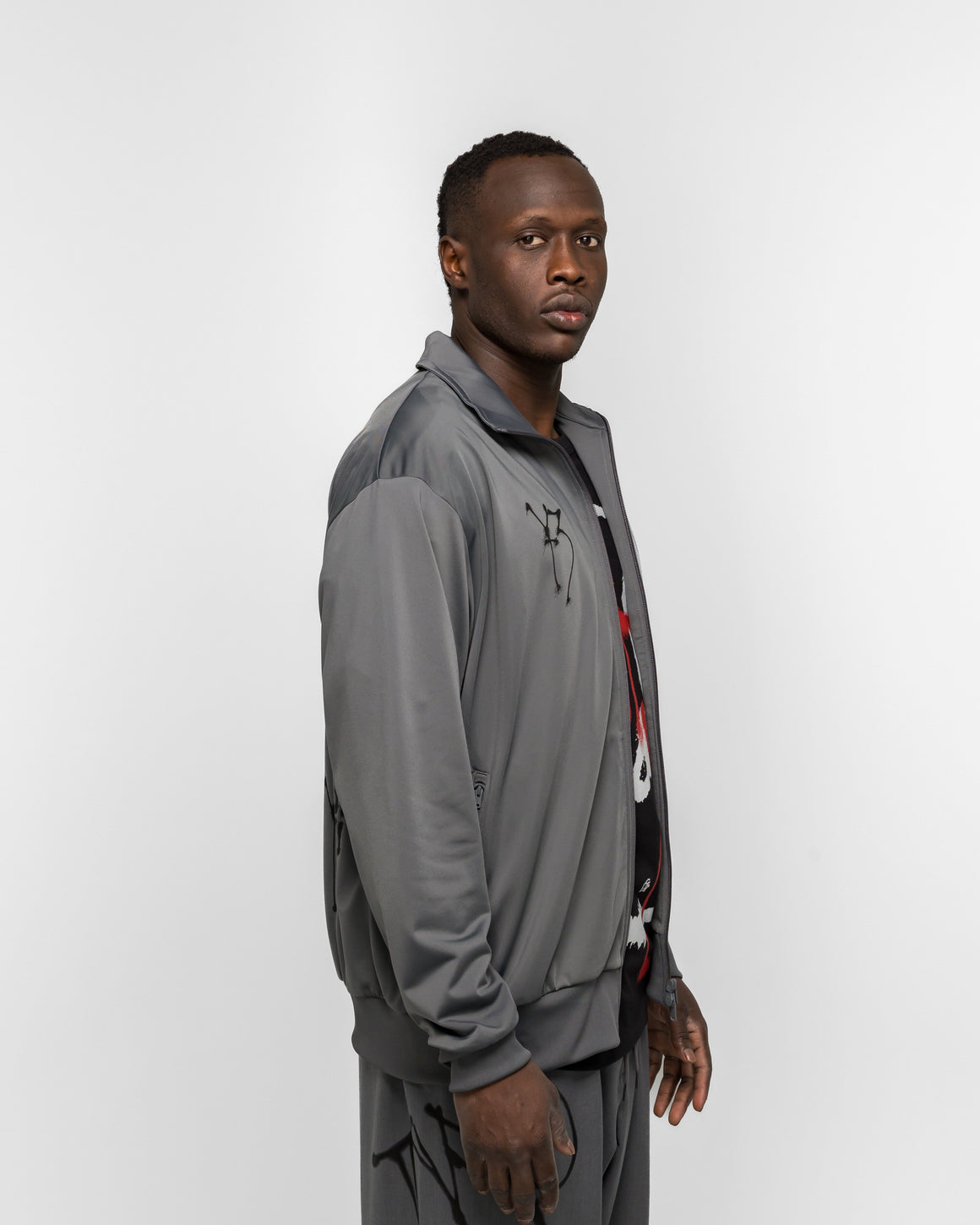 Y-3 - Y-3 Chito Graphic Track Top - Grey Five - UP THERE