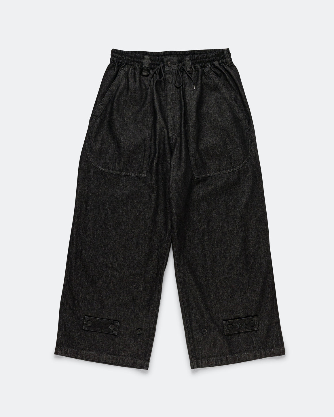 Y-3 - Y-3 Denim Wide Pants - Black - UP THERE
