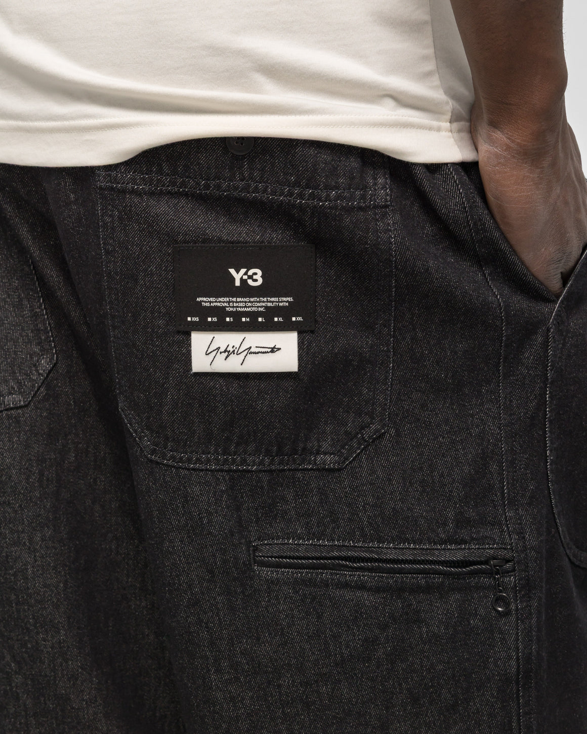 Y-3 - Y-3 Denim Wide Pants - Black - UP THERE