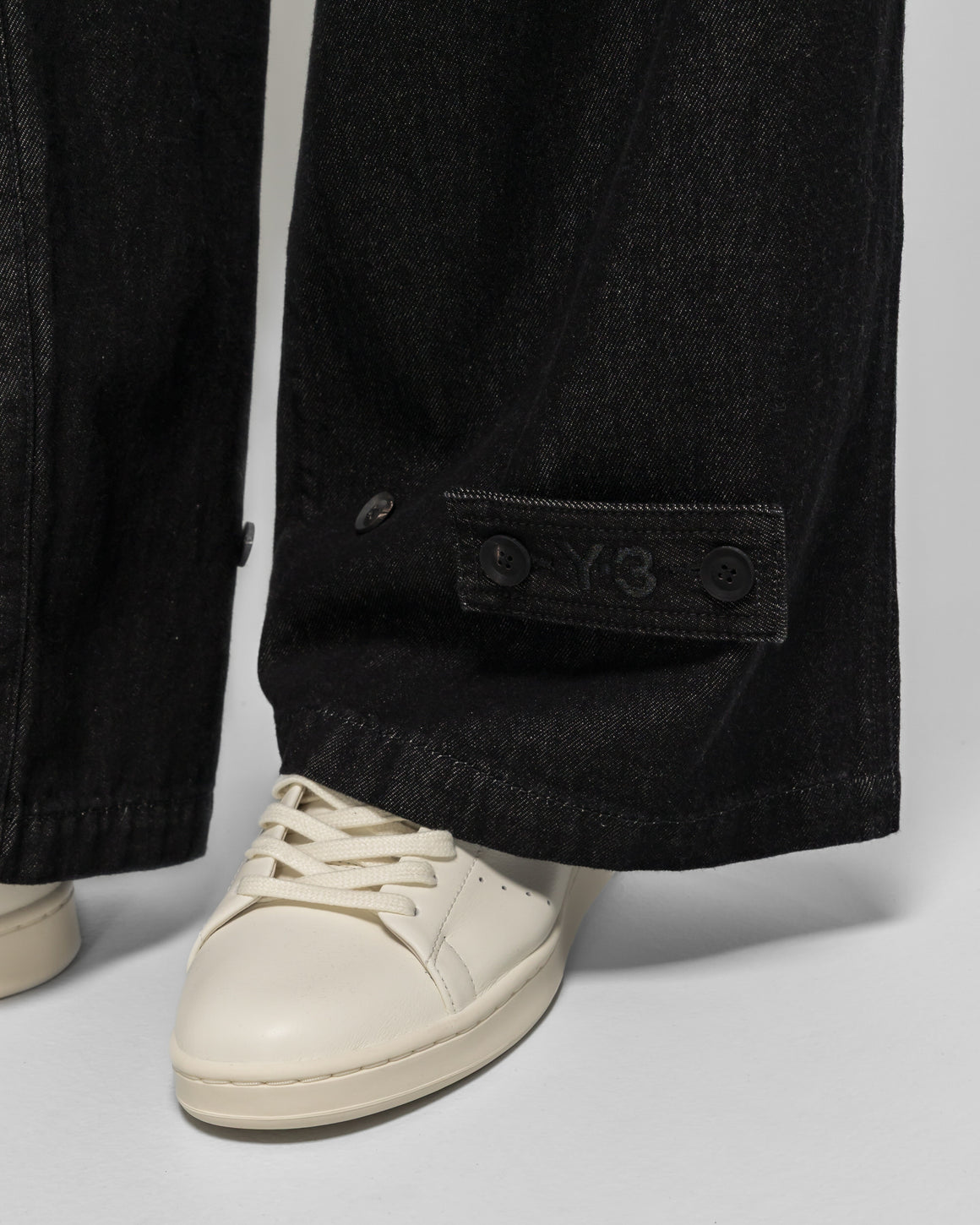 Y-3 - Y-3 Denim Wide Pants - Black - UP THERE