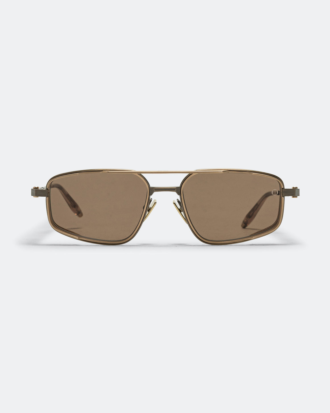 Akoni - Atlantis - Antique Gold with Brushed 12k Gold - Crystal Sand - Dark Brown Lenses - UP THERE