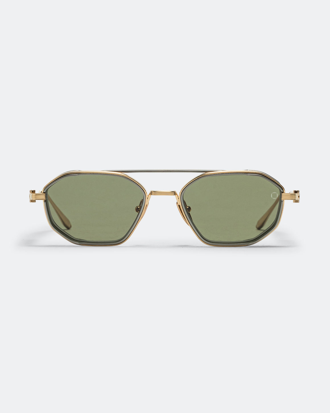 Akoni - Eris Two - Brushed White Gold/Matte Black Palladium-Dark Olive Lenses - UP THERE