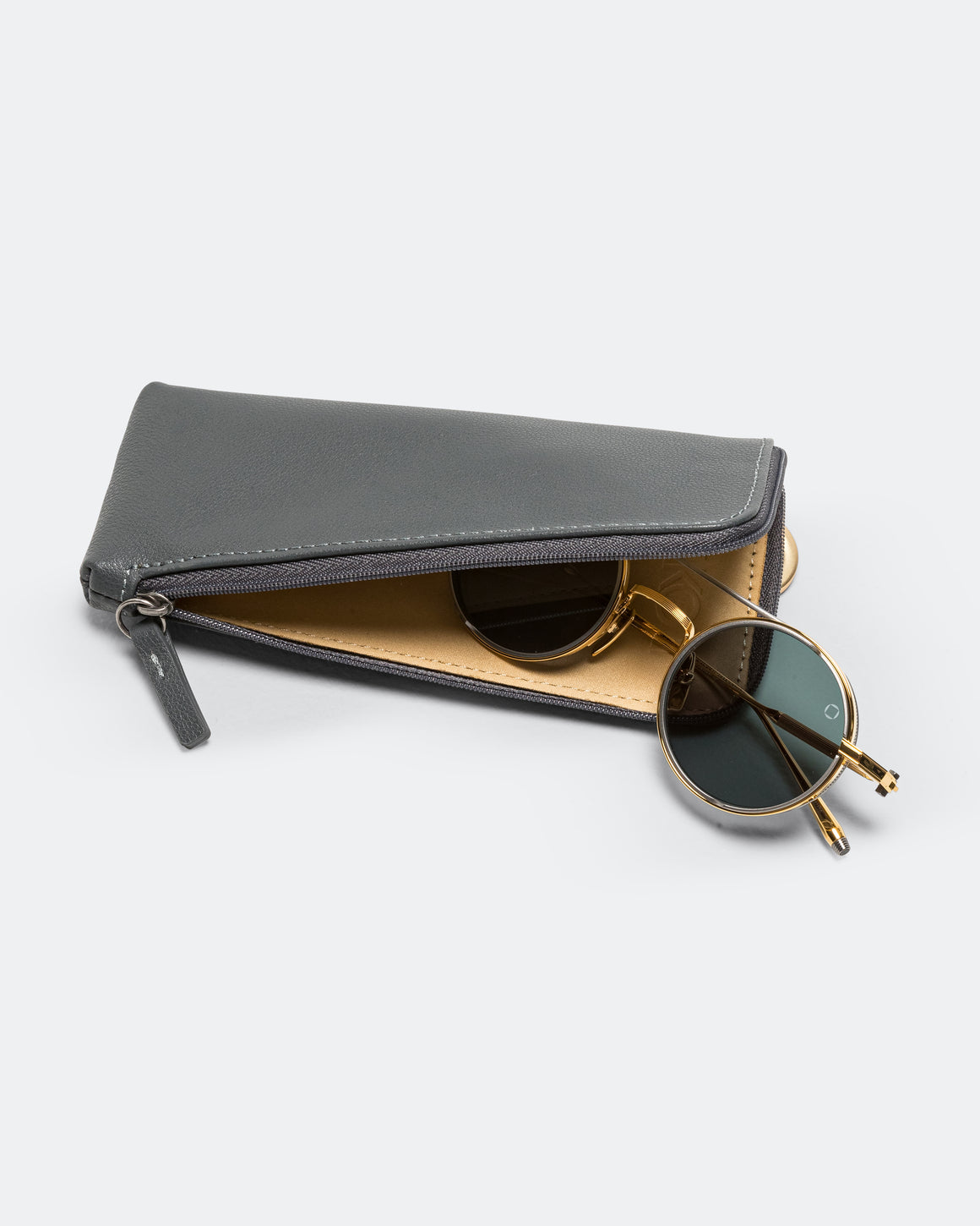 Akoni - Eris Gold Series - 2 Micron 18k Gold - Antiqued Silver - Deep Emerald Green lenses - UP THERE