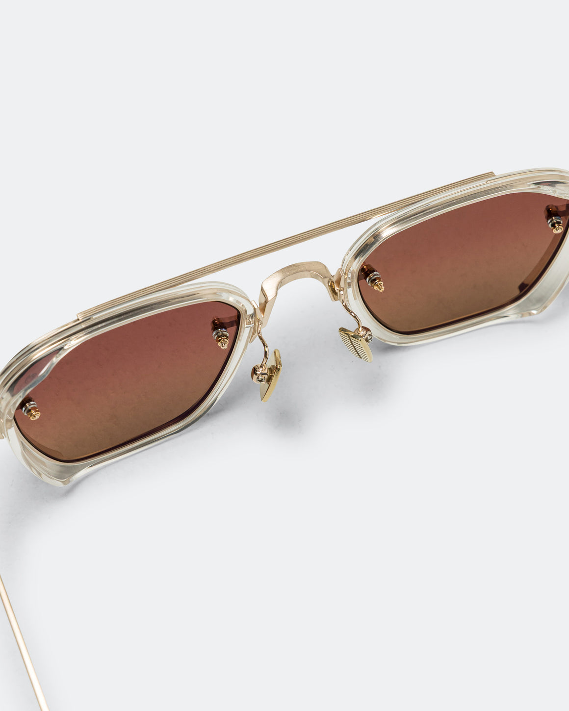 Akoni - Jura - Brushed Platinum Gold - Crystal Clear - Mars to Amber Lenses - UP THERE