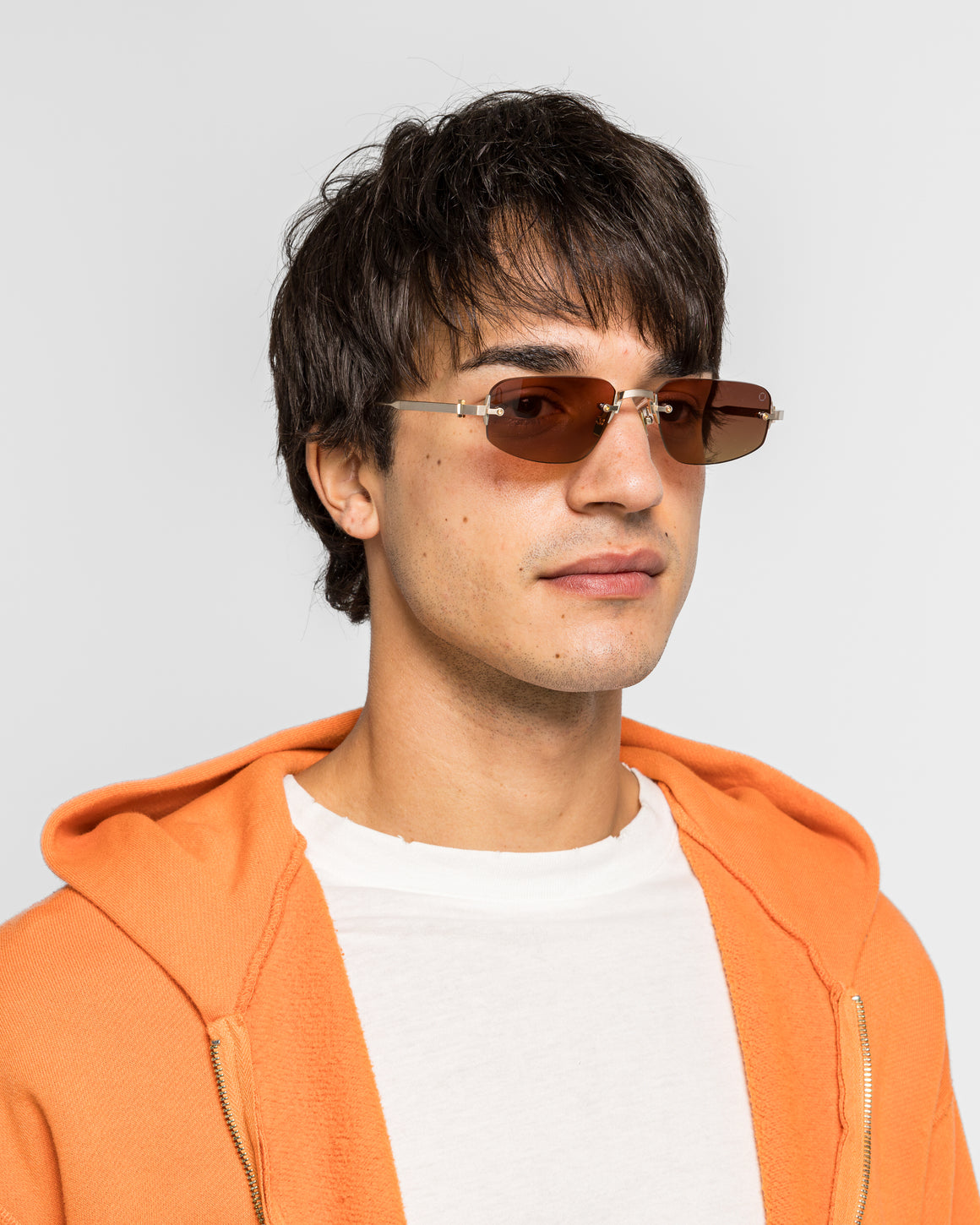 Akoni - Juno-Three - Brushed Platinum Gold w/Antique Gold - Mars to Amber Lenses - UP THERE