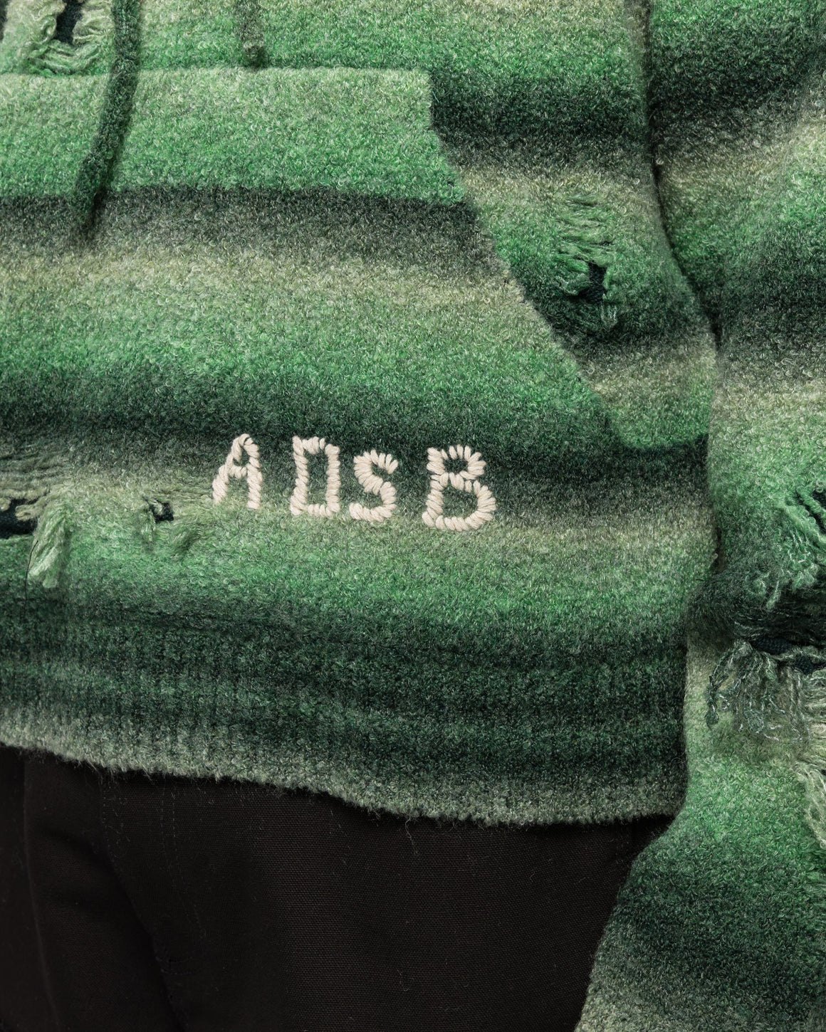Andersson Bell - Gradient Distressed Hoodie - Green - UP THERE