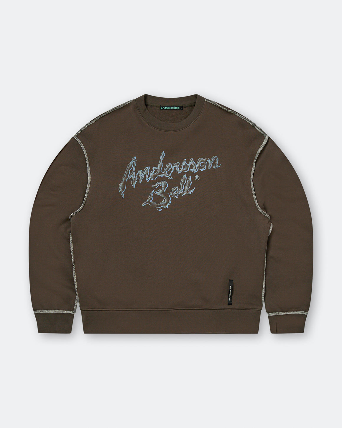 Andersson Bell - Liquid Logo Sweatshirt - Charcoal Grey - UP THERE