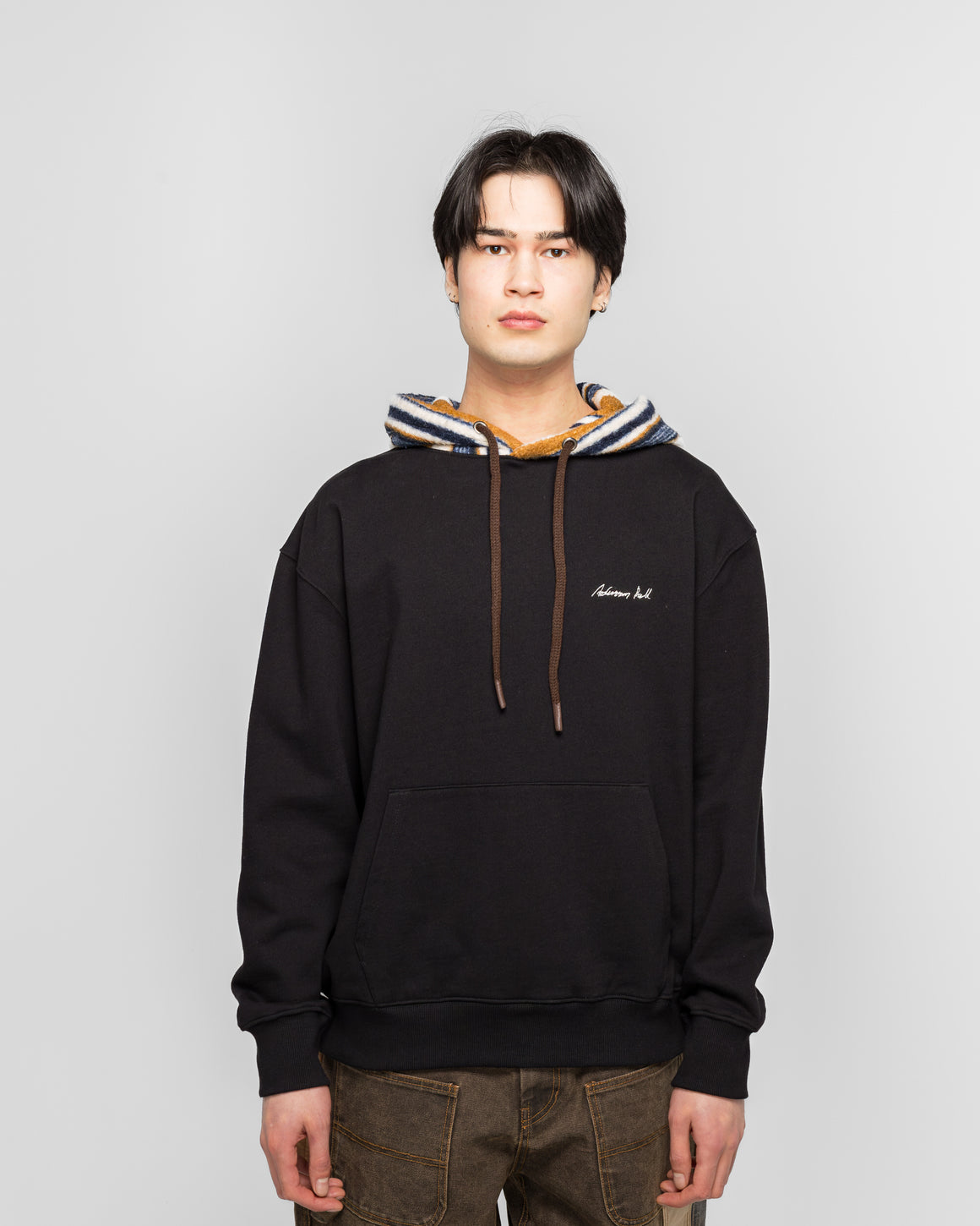 Andersson Bell - Logo Embroidery Hoodie - Black | UP THERE