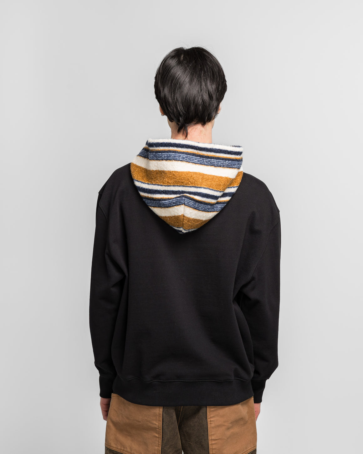 Andersson Bell - Logo Embroidery Hoodie - Black - UP THERE