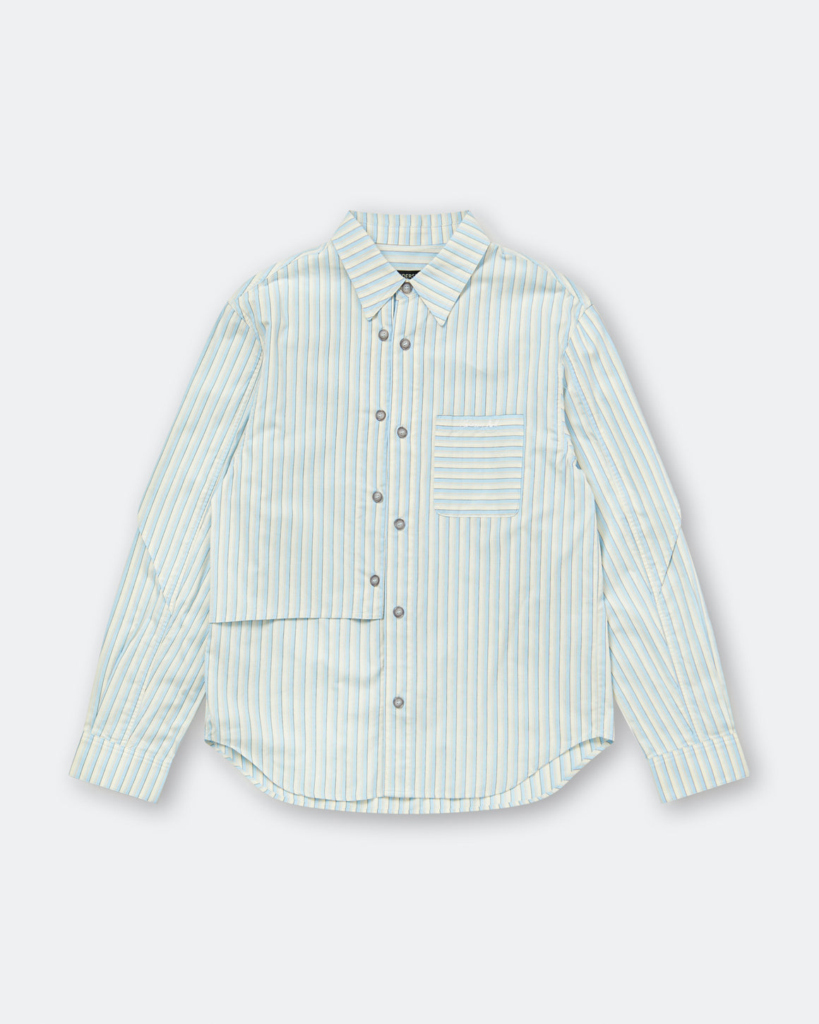 Andersson Bell - Stripe Layered Shirt - Blue - UP THERE