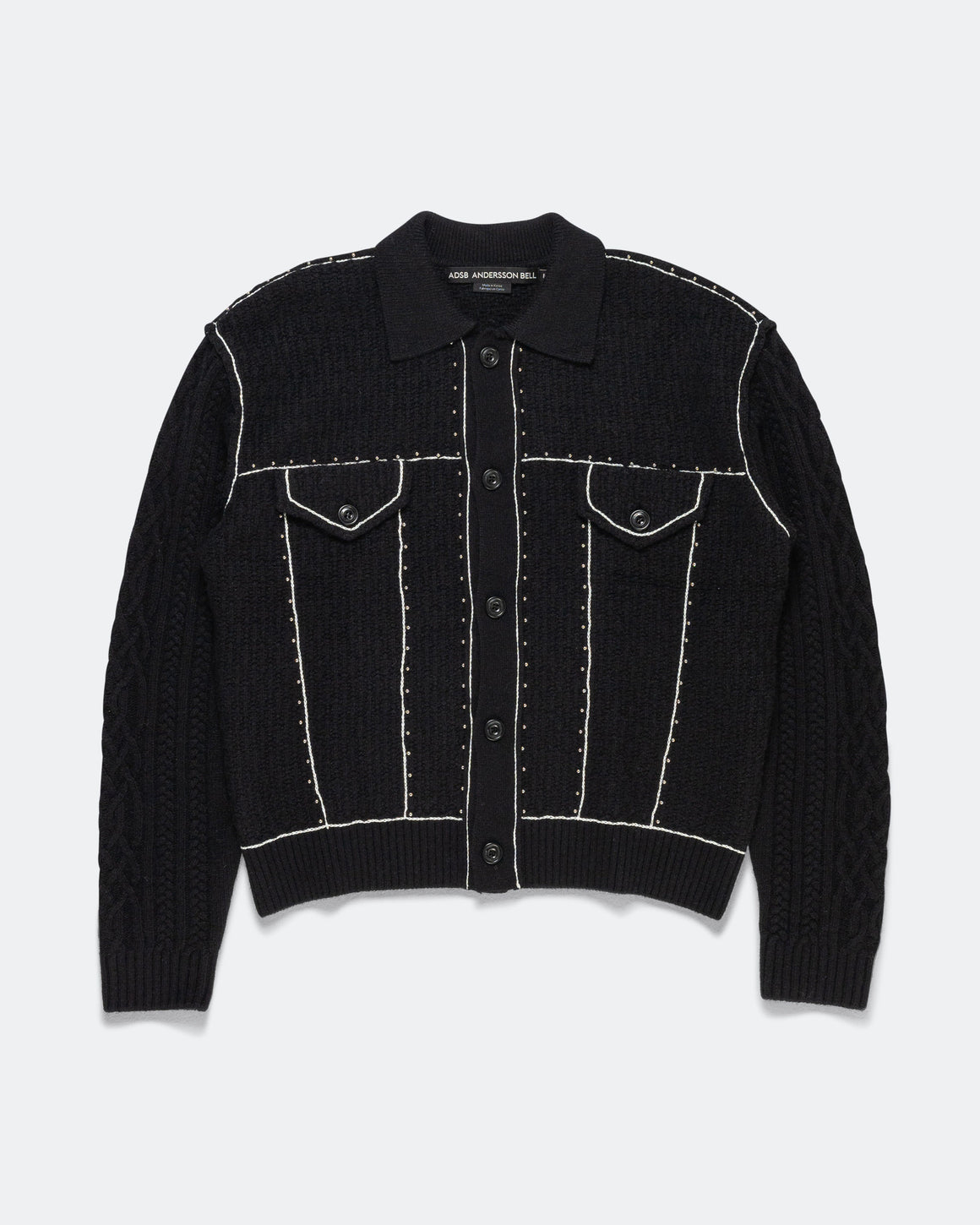 Andersson Bell - Camelon Trucker Cardigan - Black - UP THERE